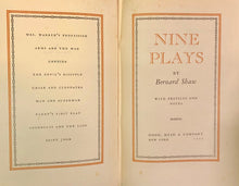 Load image into Gallery viewer, Nine Plays By Bernard Shaw : With Prefaces and Notes