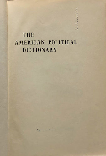 The American Political Dictionary