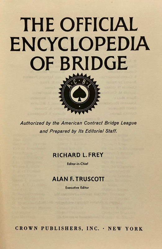 The Official Encyclopedia of Bridge