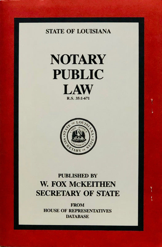 Notary Public Law R.S. 35:1-671
