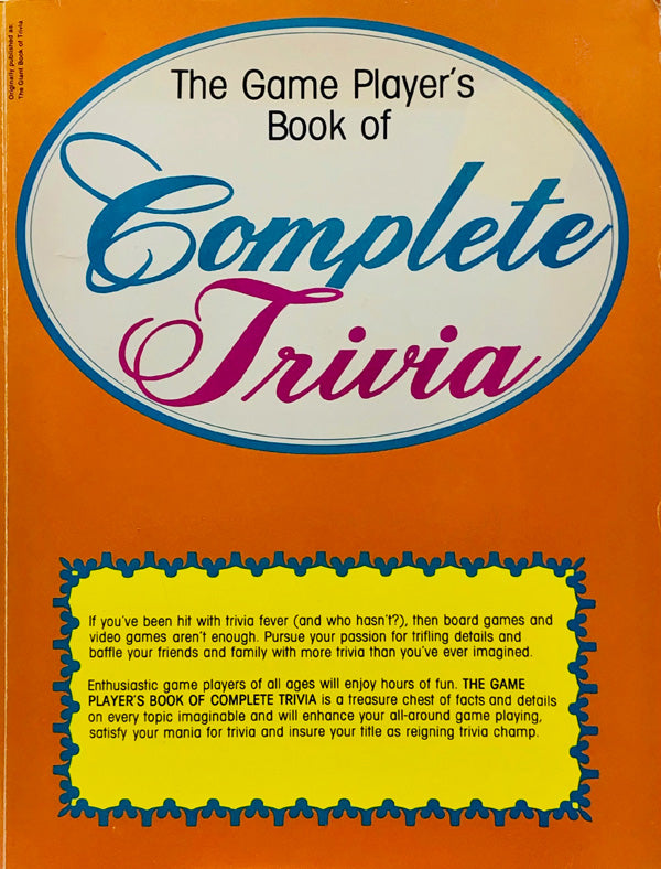 The Game Player's Book Complete Trivia